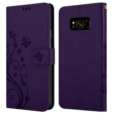 Samsung Galaxy S8 Suojakuori Lompakkokotelo (Violetti)