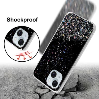 iPhone 15 PLUS Suojakuori Kotelo (Musta)