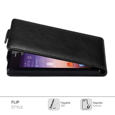 Huawei ASCEND P7 Suojakuori Lompakkokotelo (Musta)