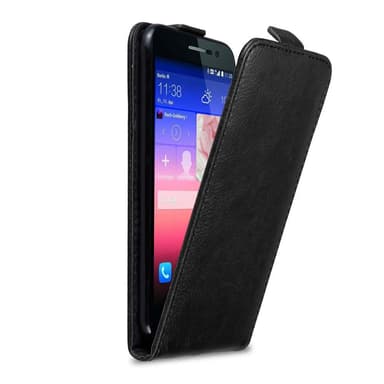 Huawei ASCEND P7 Suojakuori Lompakkokotelo (Musta)
