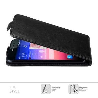Huawei ASCEND P7 Suojakuori Lompakkokotelo (Musta)