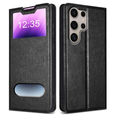 Lompakkokotelo Samsung Galaxy S24 ULTRA Case (Musta)