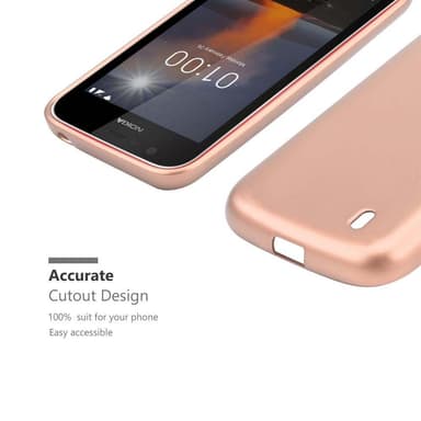 Nokia 1 2018 Suojakuori Kotelo (Vaaleanpunainen)