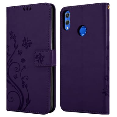 Honor 8X Suojakuori Lompakkokotelo (Violetti)