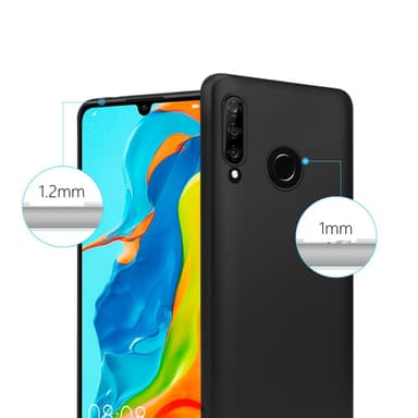 Huawei P30 LITE Suojakuori Kotelo (Musta)