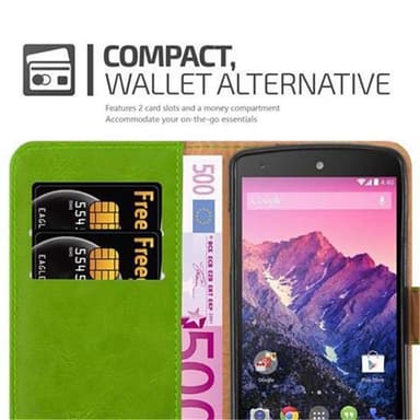 LG Google NEXUS 5 Suojakuori Lompakkokotelo Case Cover