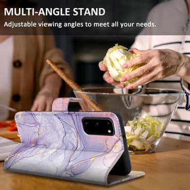 Samsung Galaxy S20 Suojakuori Lompakkokotelo (Violetti)