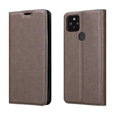 Google PIXEL 5 Suojakuori Lompakkokotelo (Ruskea)