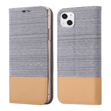 iPhone 13 Suojakuori Lompakkokotelo (harmaa)