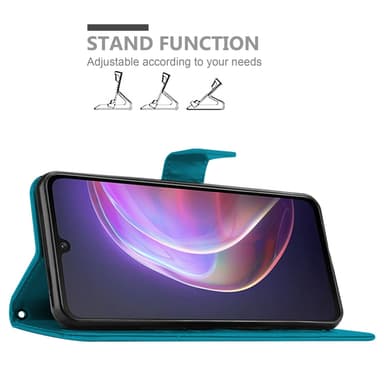 Vivo V21 4G / 5G Suojakuori Lompakkokotelo (Sininen)