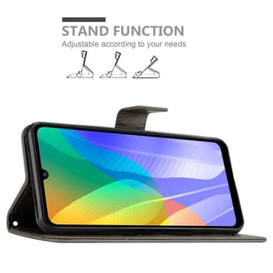 Huawei Y6P Suojakuori Lompakkokotelo (harmaa)