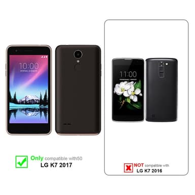 LG K7 2017 Suojakuori Lompakkokotelo (Musta)