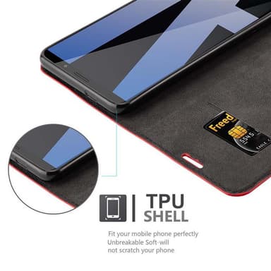 Huawei MATE 10 PRO Suojakuori Lompakkokotelo (Punainen)
