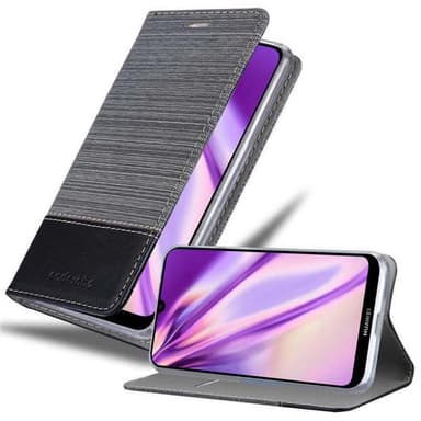 Huawei Y6 2019 Suojakuori Lompakkokotelo (harmaa)