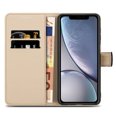 iPhone XR Suojakuori Lompakkokotelo (Musta)