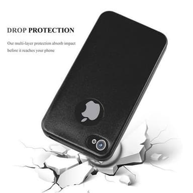 iPhone 4 / 4S Suojakuori Kotelo (Musta)
