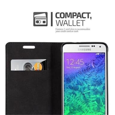 Samsung Galaxy ALPHA Suojakuori Lompakkokotelo (Ruskea)