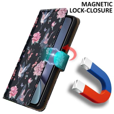 iPhone XR Suojakuori Lompakkokotelo (Musta)