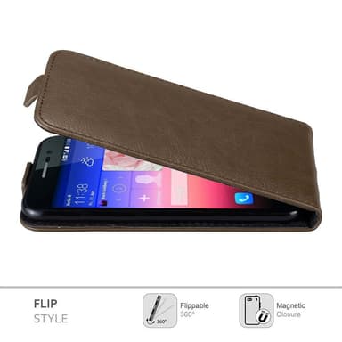Huawei ASCEND P7 Suojakuori Lompakkokotelo (Ruskea)