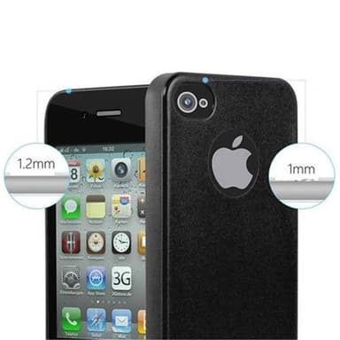 iPhone 4 / 4S Suojakuori Kotelo (Musta)