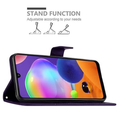 Samsung Galaxy A31 Suojakuori Lompakkokotelo (Violetti)