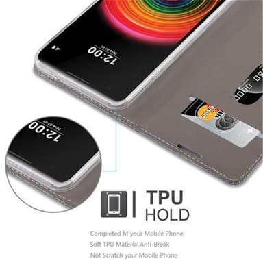 LG X POWER Suojakuori Lompakkokotelo (harmaa)