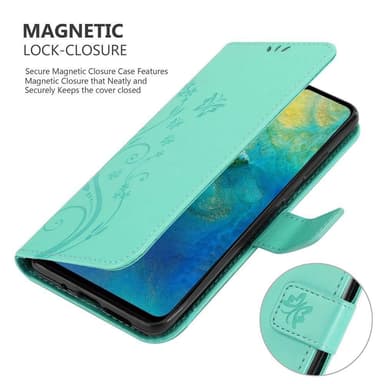 Huawei MATE 20 Suojakuori Lompakkokotelo (Turkoosi)