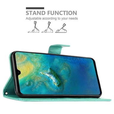 Huawei MATE 20 Suojakuori Lompakkokotelo (Turkoosi)