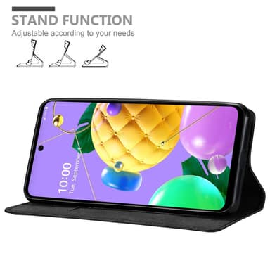 LG K52 / K62 / Q52 Suojakuori Lompakkokotelo (Musta)