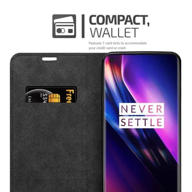 OnePlus 8 Suojakuori Lompakkokotelo (Ruskea)