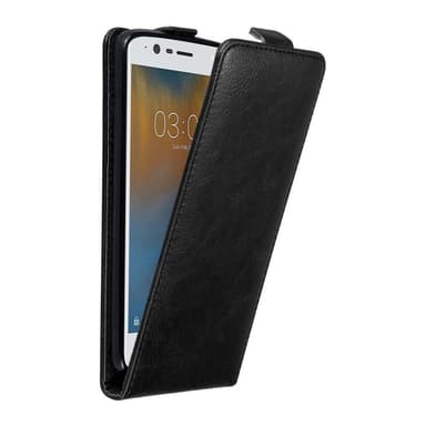 Nokia 3 2017 Suojakuori Lompakkokotelo (Musta)