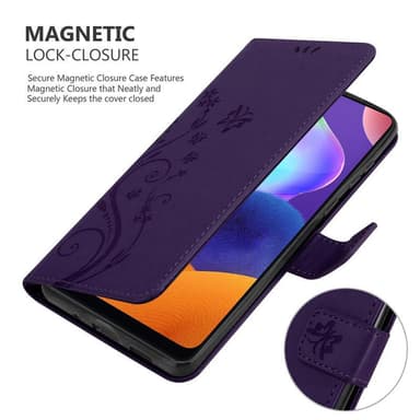 Samsung Galaxy A31 Suojakuori Lompakkokotelo (Violetti)