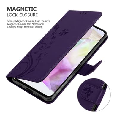 Samsung Galaxy A35 Suojakuori Lompakkokotelo (Violetti)