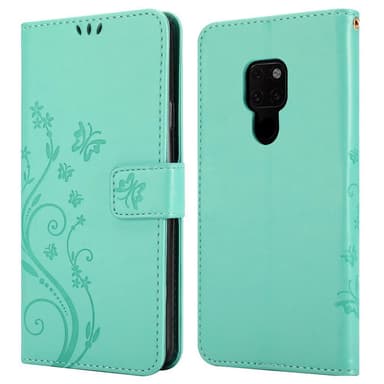 Huawei MATE 20 Suojakuori Lompakkokotelo (Turkoosi)