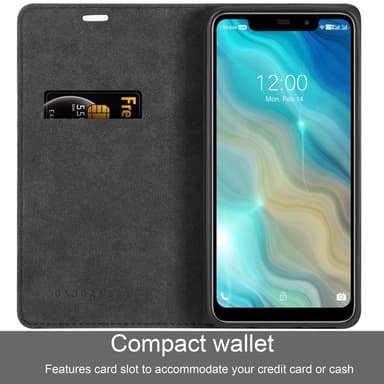 Oukitel C22 Suojakuori Lompakkokotelo (Musta)