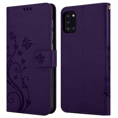 Samsung Galaxy A31 Suojakuori Lompakkokotelo (Violetti)