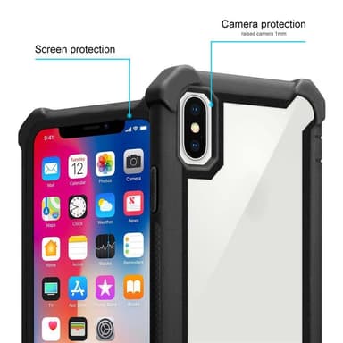 iPhone X / XS Suojakuori Kotelo (Musta)
