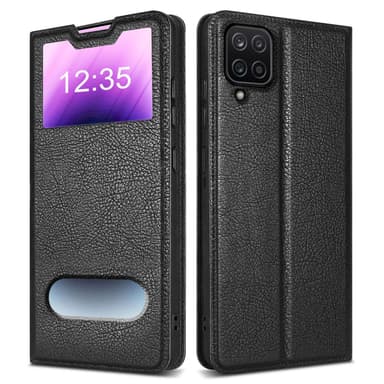 Lompakkokotelo Samsung Galaxy A12 / M12 Case (Musta)