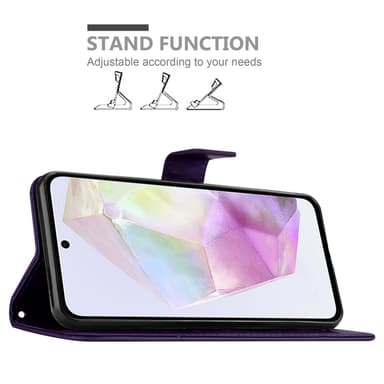 Samsung Galaxy A35 Suojakuori Lompakkokotelo (Violetti)