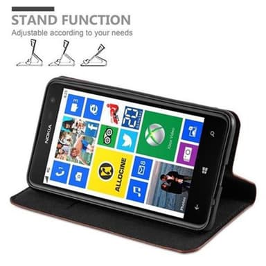 Nokia Lumia 625 Suojakuori Lompakkokotelo (Ruskea)