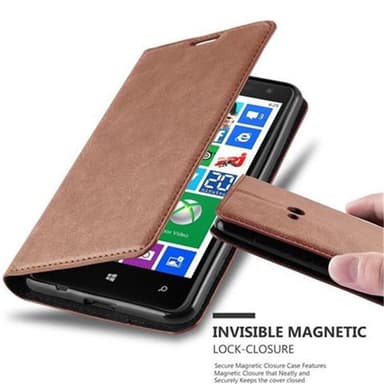 Nokia Lumia 625 Suojakuori Lompakkokotelo (Ruskea)