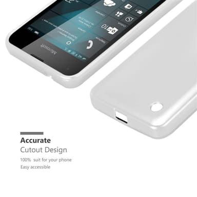 Nokia Lumia 550 Suojakuori Kotelo (Hopea)