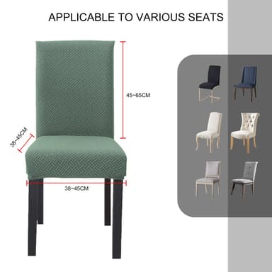 6x Chair covers with 38 - 45 cm seat and 45 - 65 cm