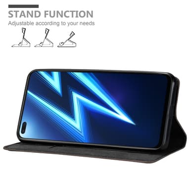 Realme 6 PRO Suojakuori Lompakkokotelo (Ruskea)