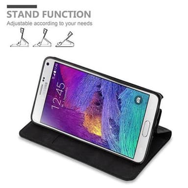 Samsung Galaxy NOTE 4 Suojakuori Lompakkokotelo (Musta)
