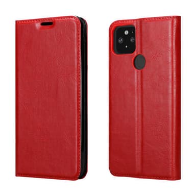 Google PIXEL 5 Suojakuori Lompakkokotelo (Punainen)