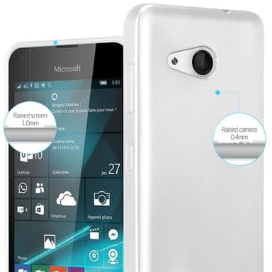 Nokia Lumia 550 Suojakuori Kotelo (Hopea)