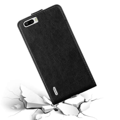Honor 6 PLUS Suojakuori Lompakkokotelo (Musta)