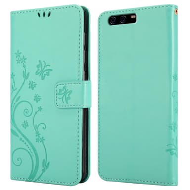 Huawei P10 Suojakuori Lompakkokotelo (Turkoosi)