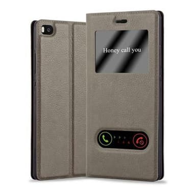Lompakkokotelo Huawei P8 Case (Ruskea)